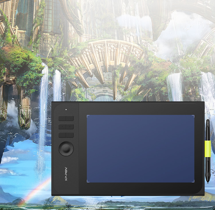 XP-Pen Star 06C digital painting tablet features of 10 x 6” working area