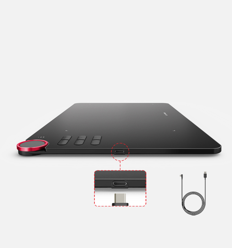 USB Type-C Connect of XP-Pen Deco 03 graphics art pad