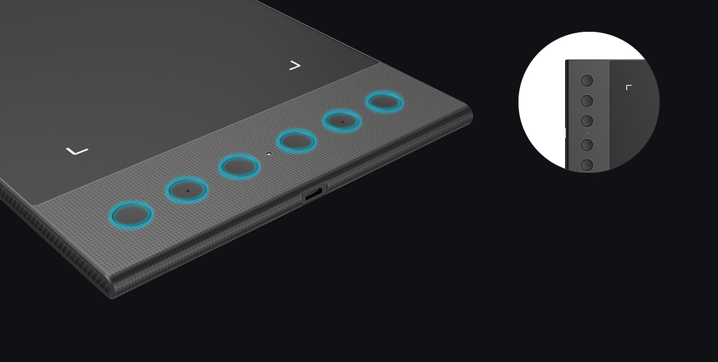 XP-Pen Star G640S art tablet with 6 round customizable shortcut keys