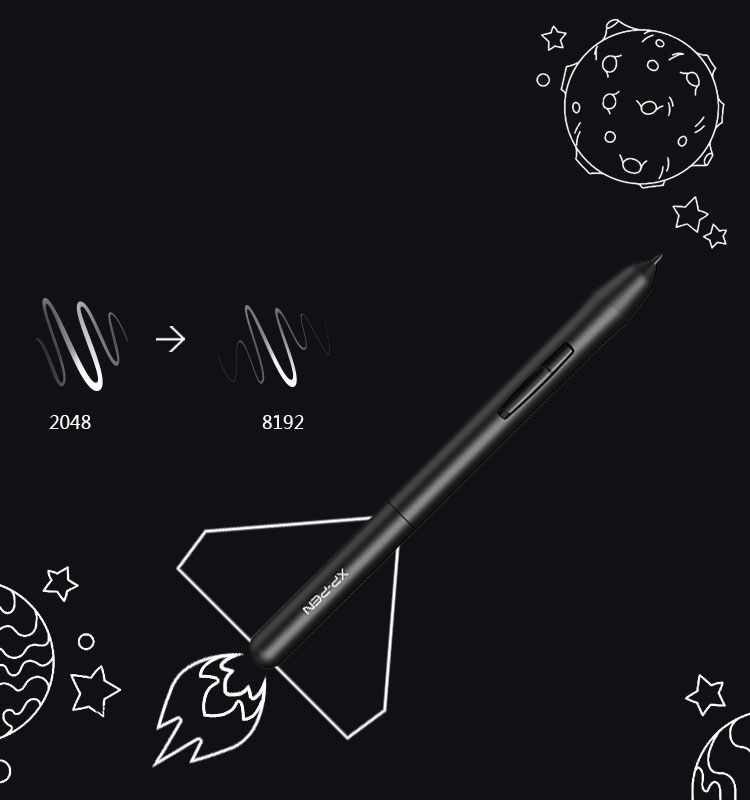 XP-Pen Star G640 graphic art pad with Wider active area