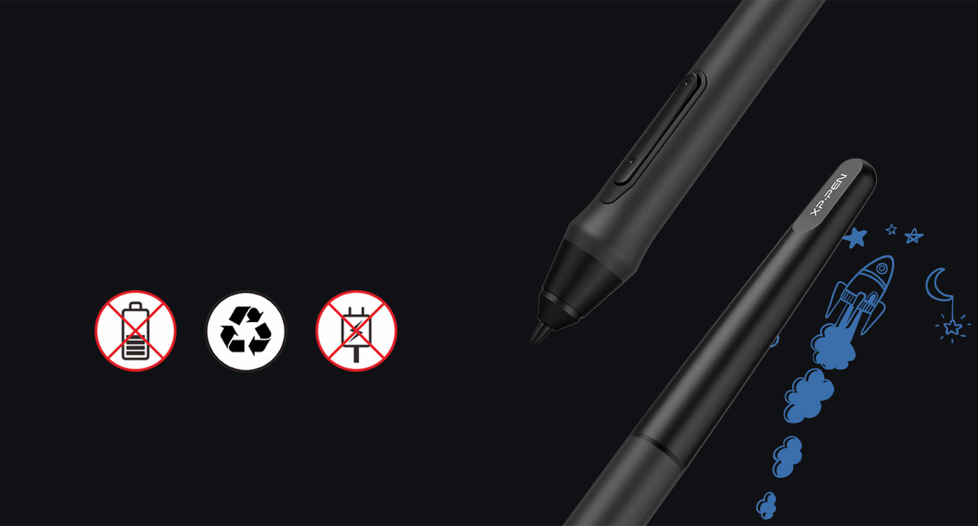 XP-Pen Star G640S digital drawing tablet stylus pen