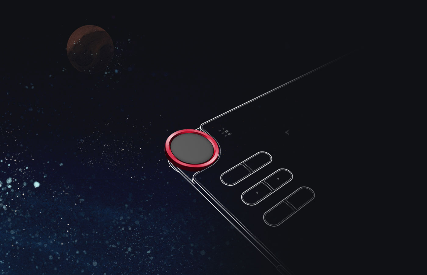 Deco 03 3d art tablet come with A Beloved Multi-function Red Dial