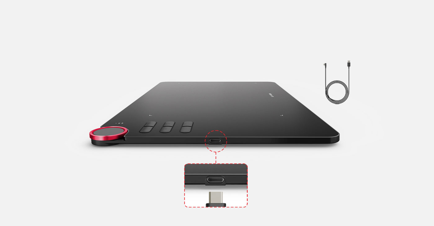 USB Type-C Connect of XP-Pen Deco 03 graphics art pad