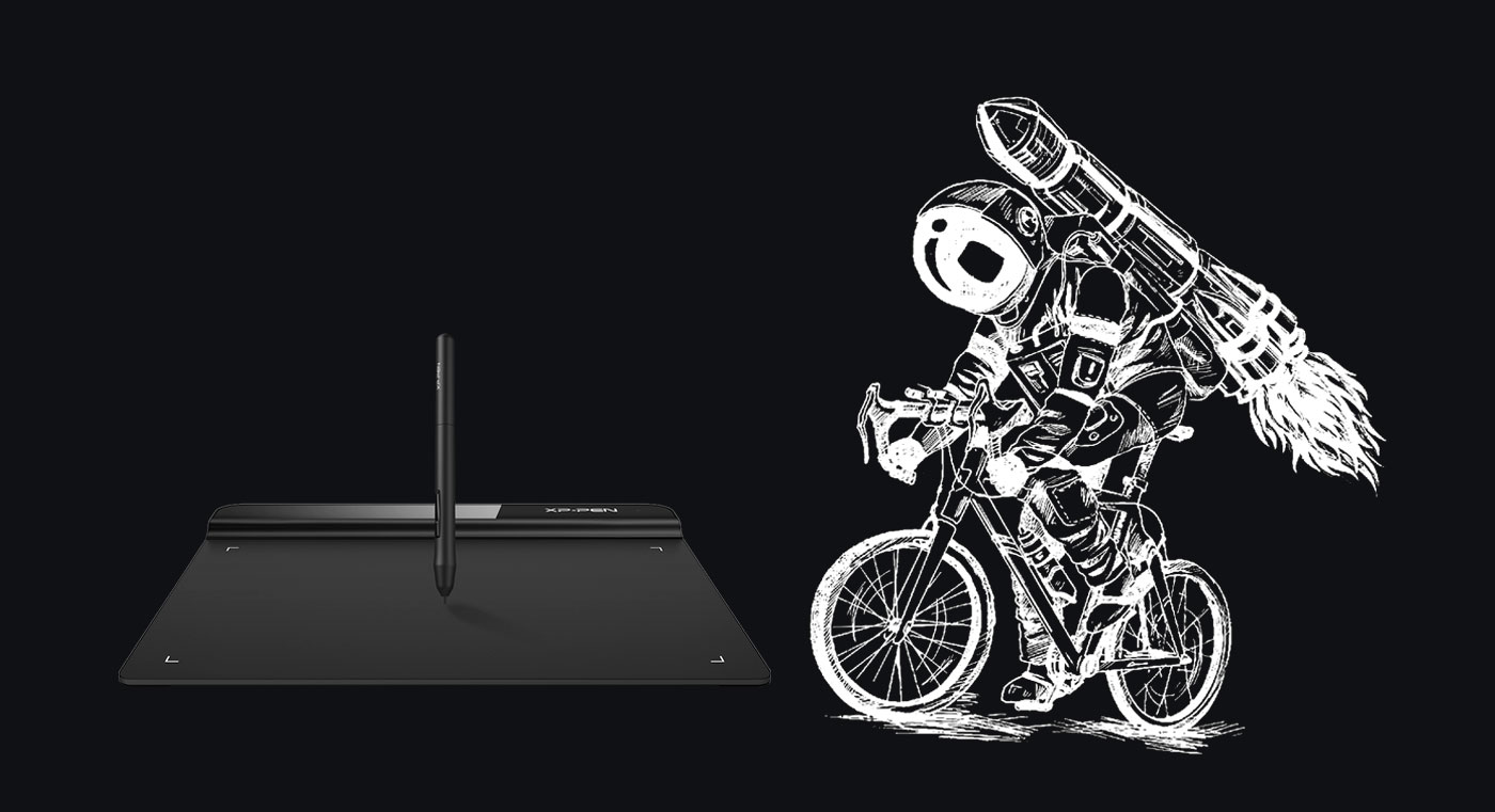 XP-Pen Star G640 art sketch pad with P01 Battery-free stylus